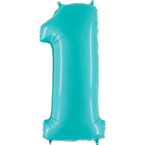 Balão Foil Número Azul Bebé