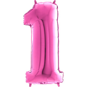 Balão Foil Número Rosa Choque