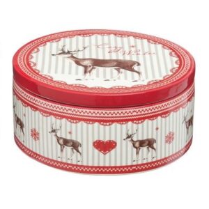 Linha de Natal "Cozy Winter" - Caixa de Cerâmica Redonda
