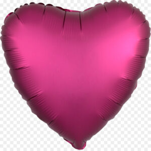 Balão Foil Coração Cetim Romã