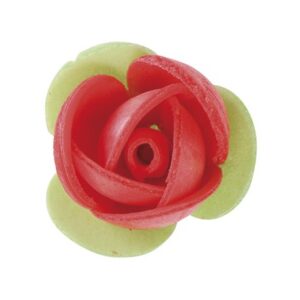 Rosa vermelha em Hóstia c/ folha 3.5cm