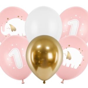 Balões Látex 1º Aniversário - Rosa