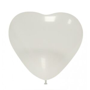 Balão Latex Coração 25cm - Transparente