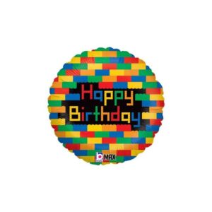 Balão STD H. Birthday Lego