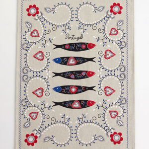 Pano Cozinha Regional Sardinhas 50x70cm