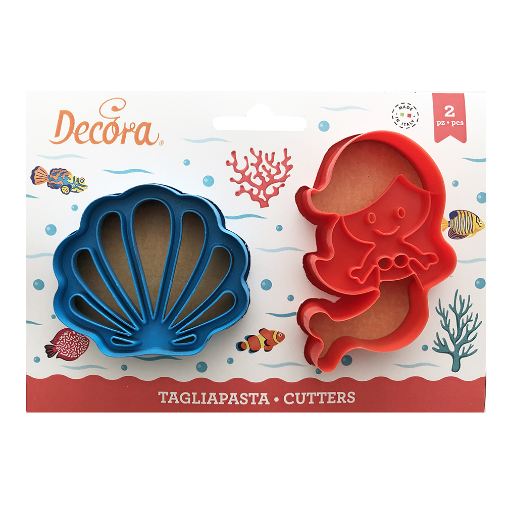 Conjunto 2 Cortantes Sereia e Concha
