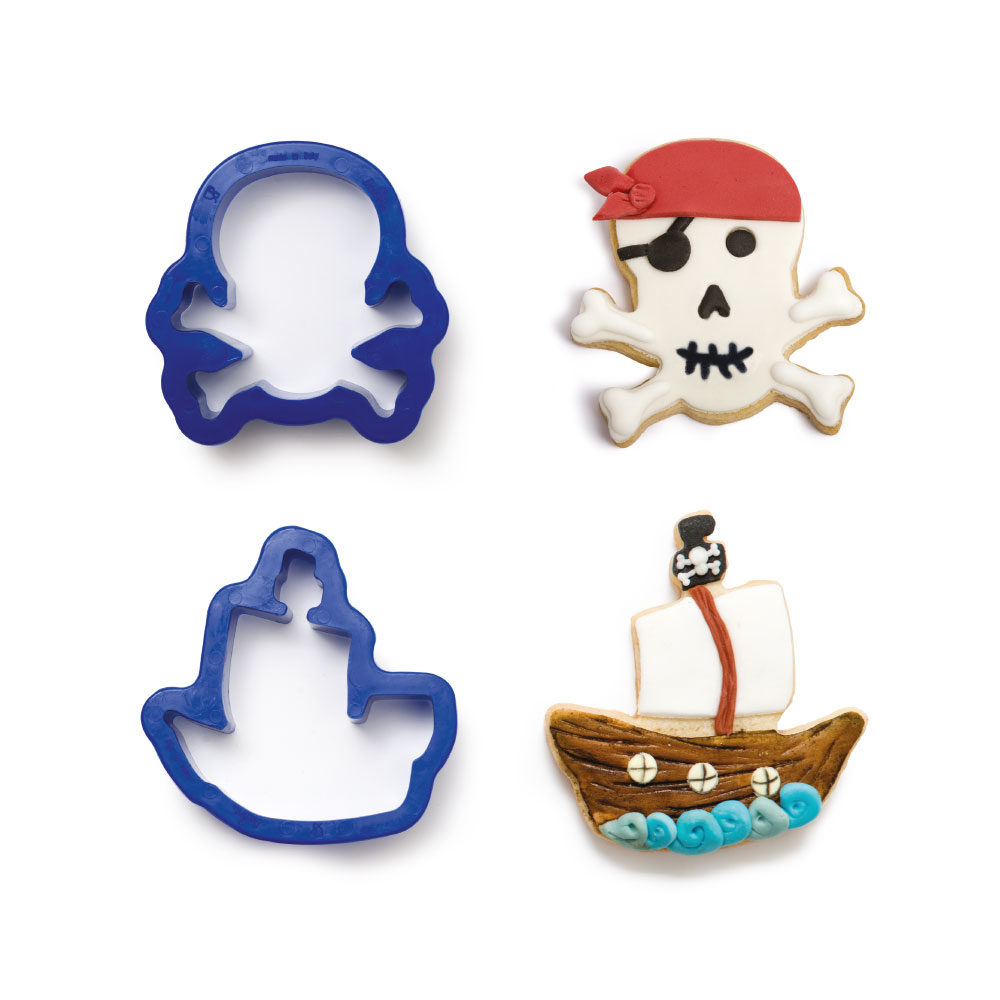 Alternative view of Conjunto 2 Cortantes Caveira e Barco Pirata