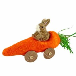 Coelho com Carro Cenoura 42x8x20cm