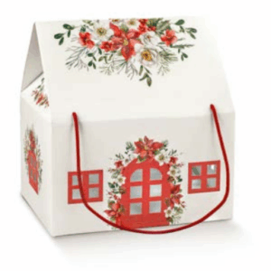 Alternative view of Caixa Casinha Natal com Cordão 20x20x18cm