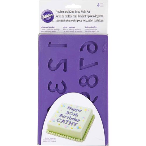 Molde Silicone Letras e Números Wilton
