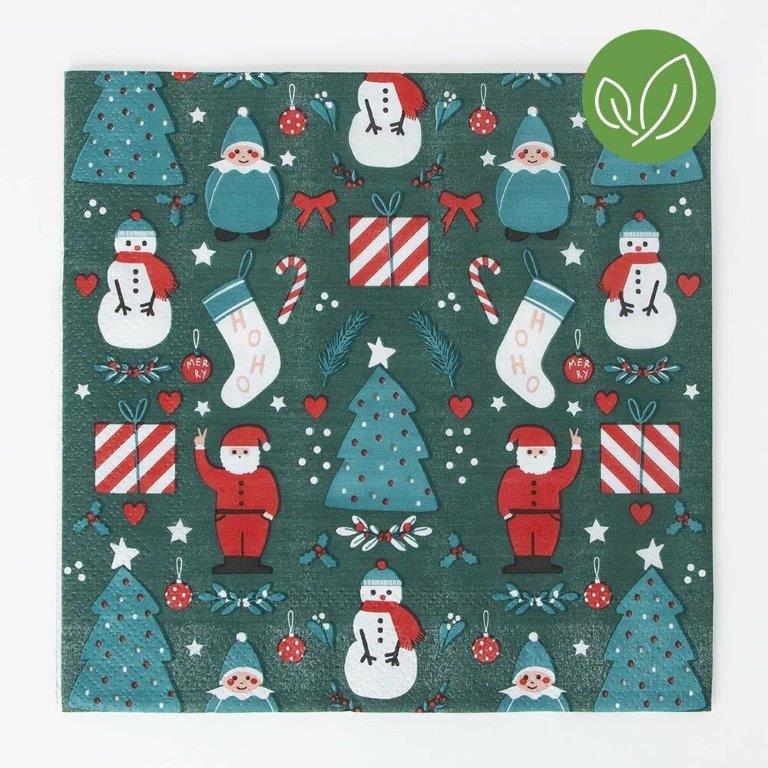 Guardanapos Desejos de Natal 20uni