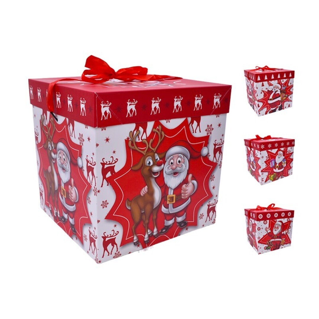 Caixa Presente Natal 15x15x15 Unid Sortido