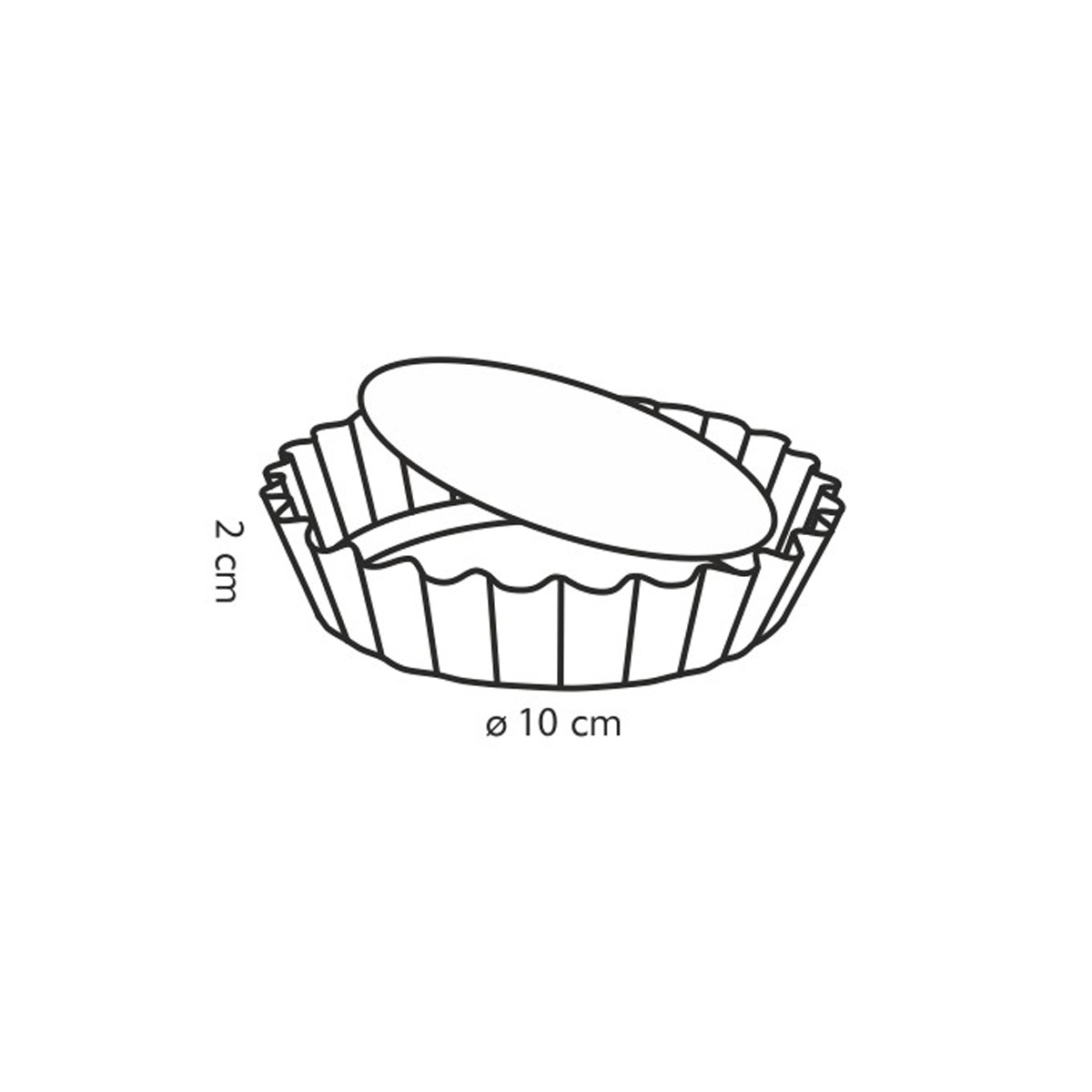 Alternative view of Forma de tarte ondulada desmontável ø10 cm - 4 pcs