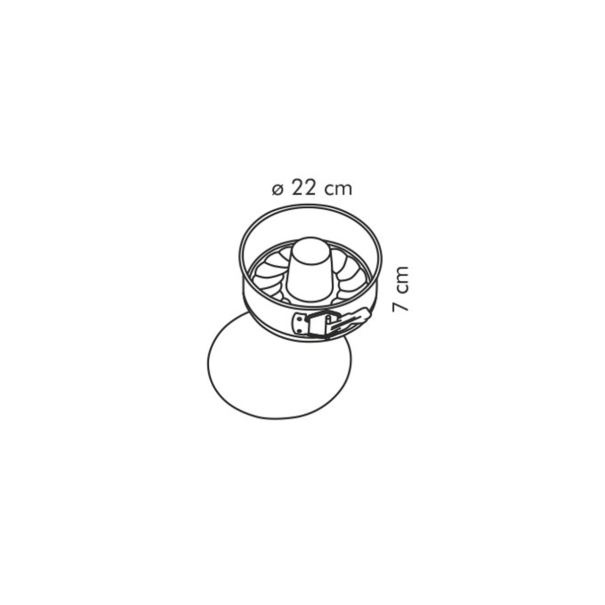 Alternative view of Forma de bolo c/ abertura desmontável DELICIA ø 22 cm