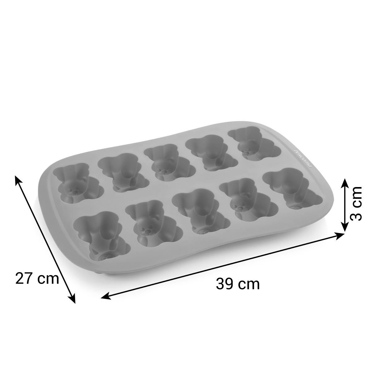 Alternative view of Molde Silicone Ursinhos TESCOMA