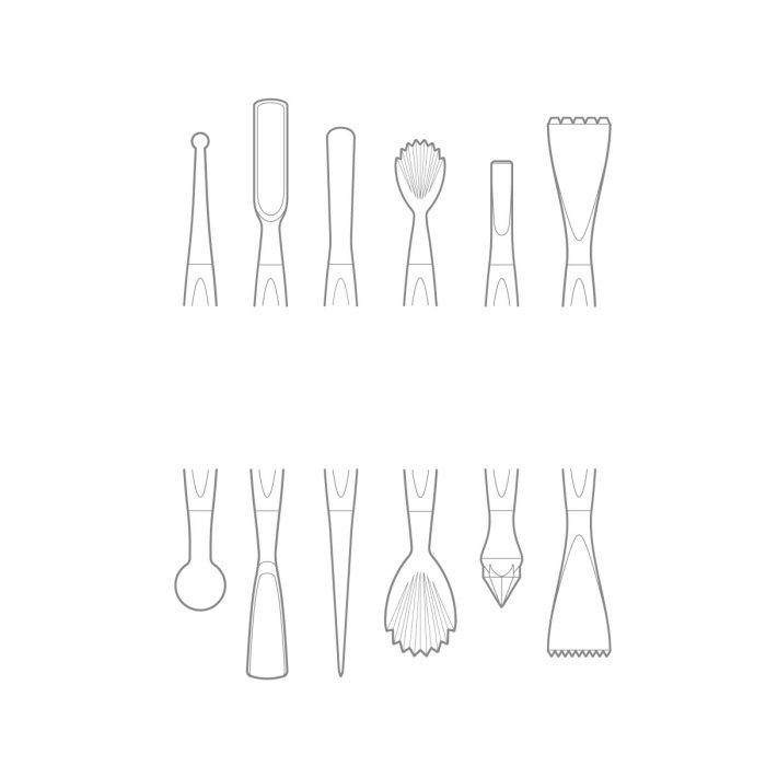 Alternative view of Conjunto 6 Utensílios para Decorar