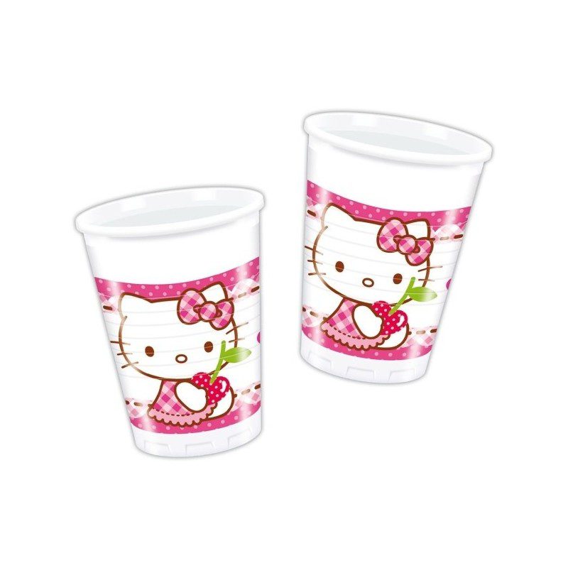 Copos Plástico Hello Kitty 8 uni