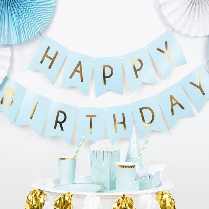 Alternative view of Grinalda Happy Birthday Azul Claro