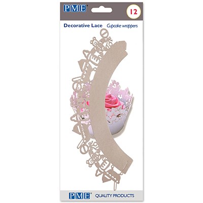 Alternative view of Cintas para Cupcake Rosa Bebé 12 Unidades PME