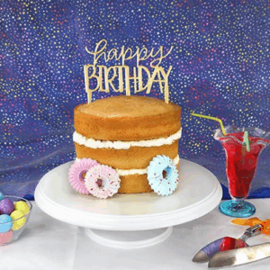Alternative view of Cortante Happy Birthday Cake Topper