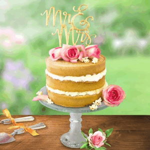 Alternative view of Cortante Mr&Mrs Cake Topper