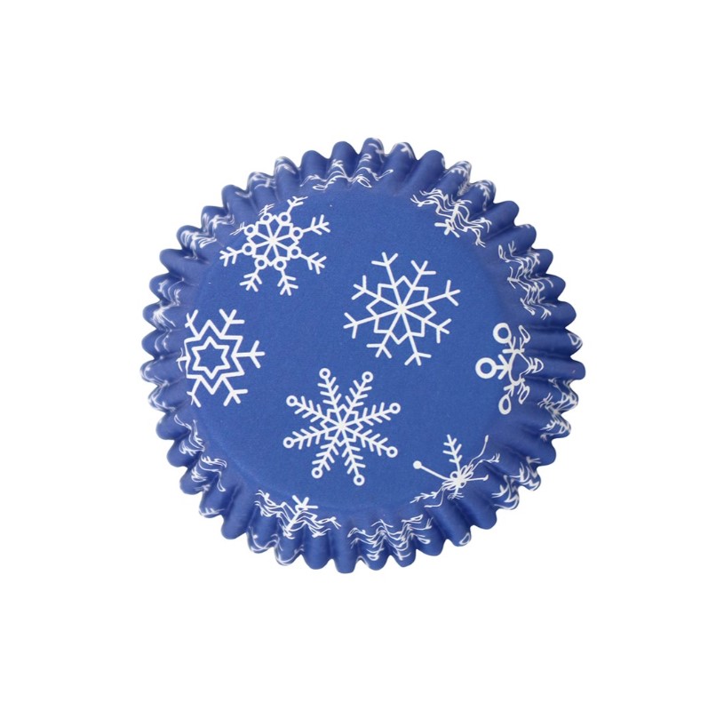 Forminhas p/ Cupcake Flocos de Neve 30uni