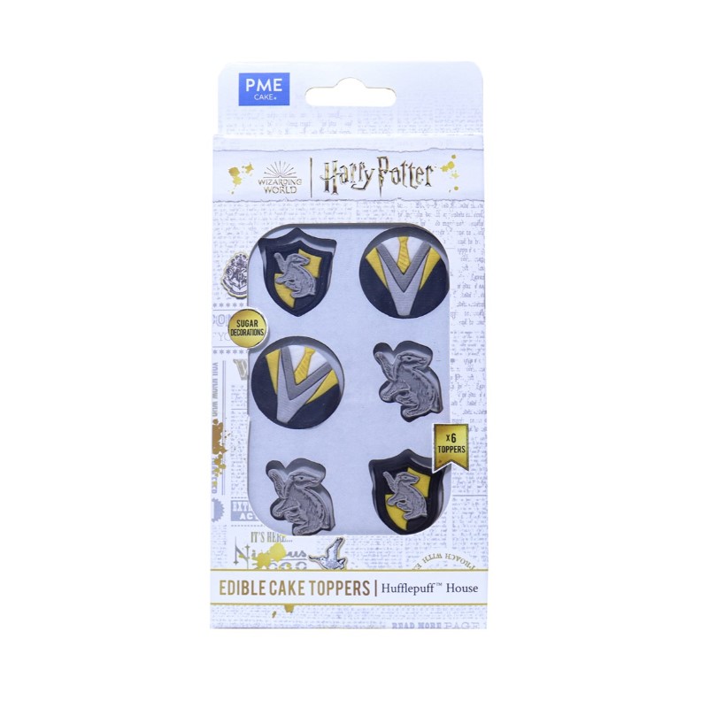 Decoração em Açúcar Hufflepuff Harry Potter