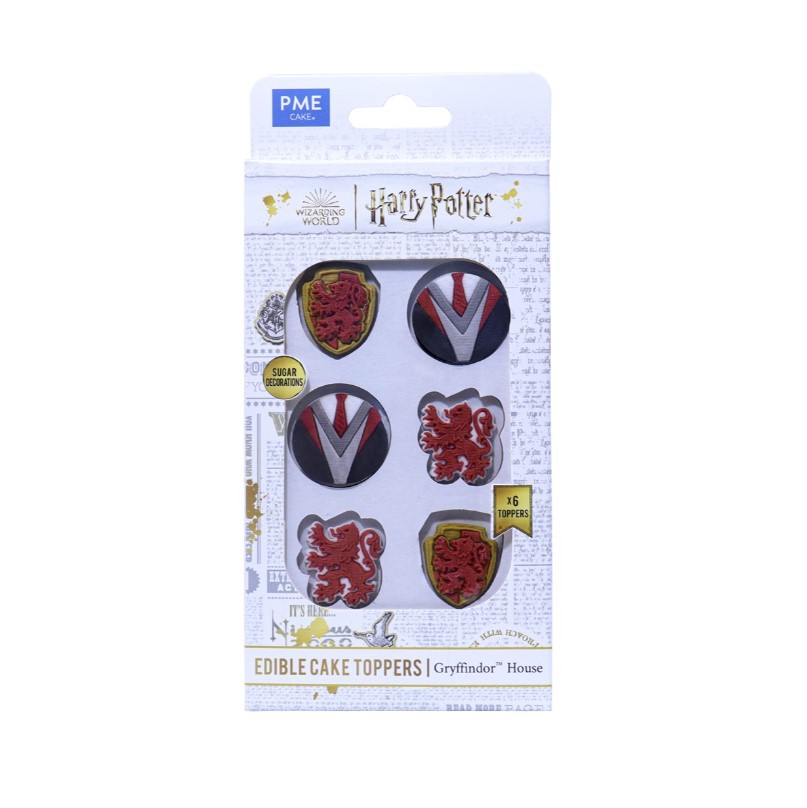 Decoração em Açúcar Gryffindor Harry Potter