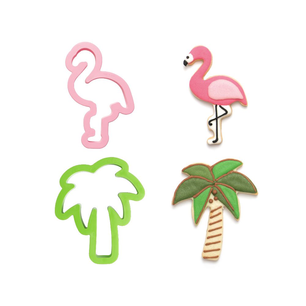 Conjunto 2 Cortantes Flamingo e Palmeira