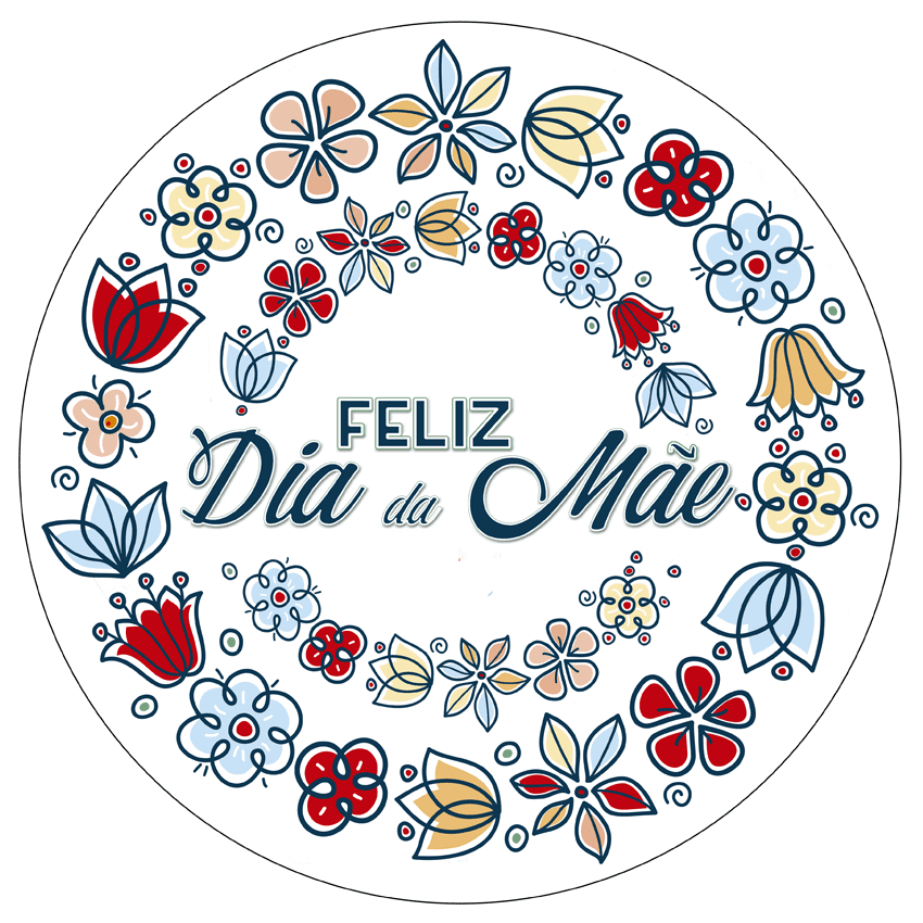 Hóstia Redonda FELIZ Dia da Mãe 19cm