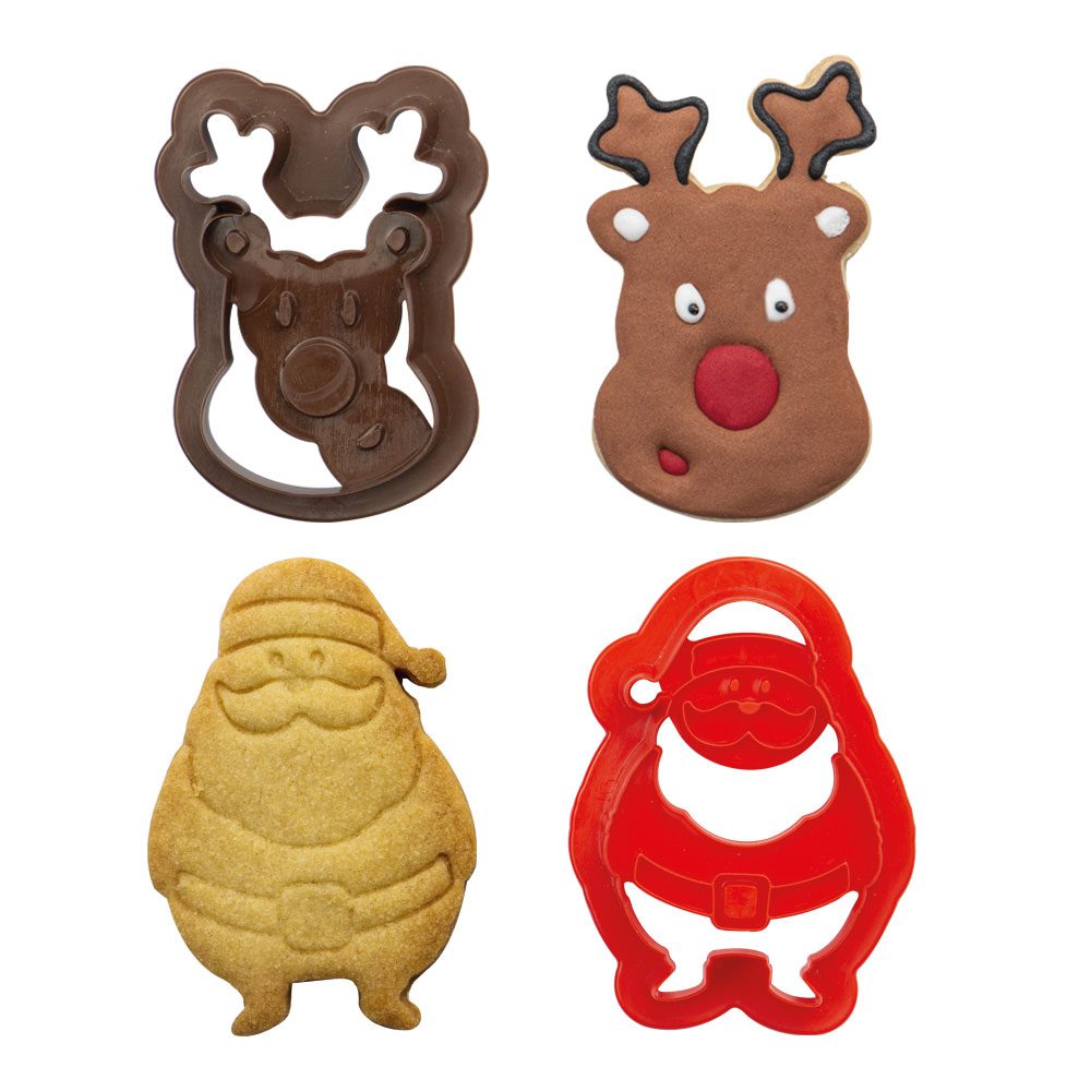 Conjunto 2 Cortantes Rena e Pai Natal