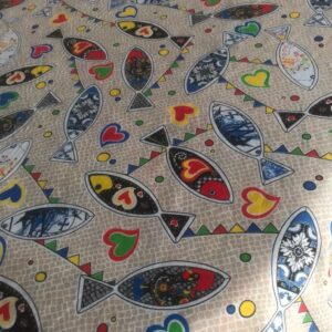 Toalha de Mesa Jacquard Sardinha 2.5x1.5m