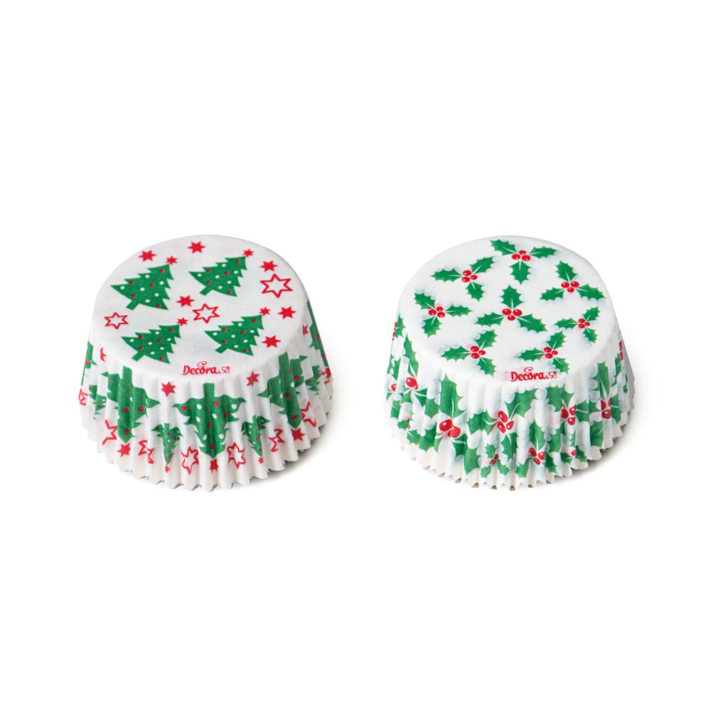 Petit Fours Natal Árvores e Azevinhos