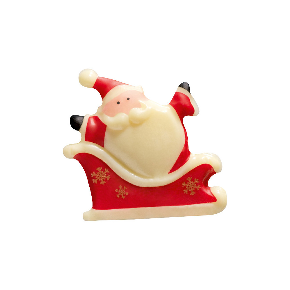 Pai Natal no Trenó em Chocolate Branco