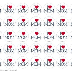 Alternative view of Hóstia I LOVE MOM Cupcakes 35 unidades