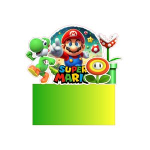 Topo de Bolo Personalizado - Super Mário